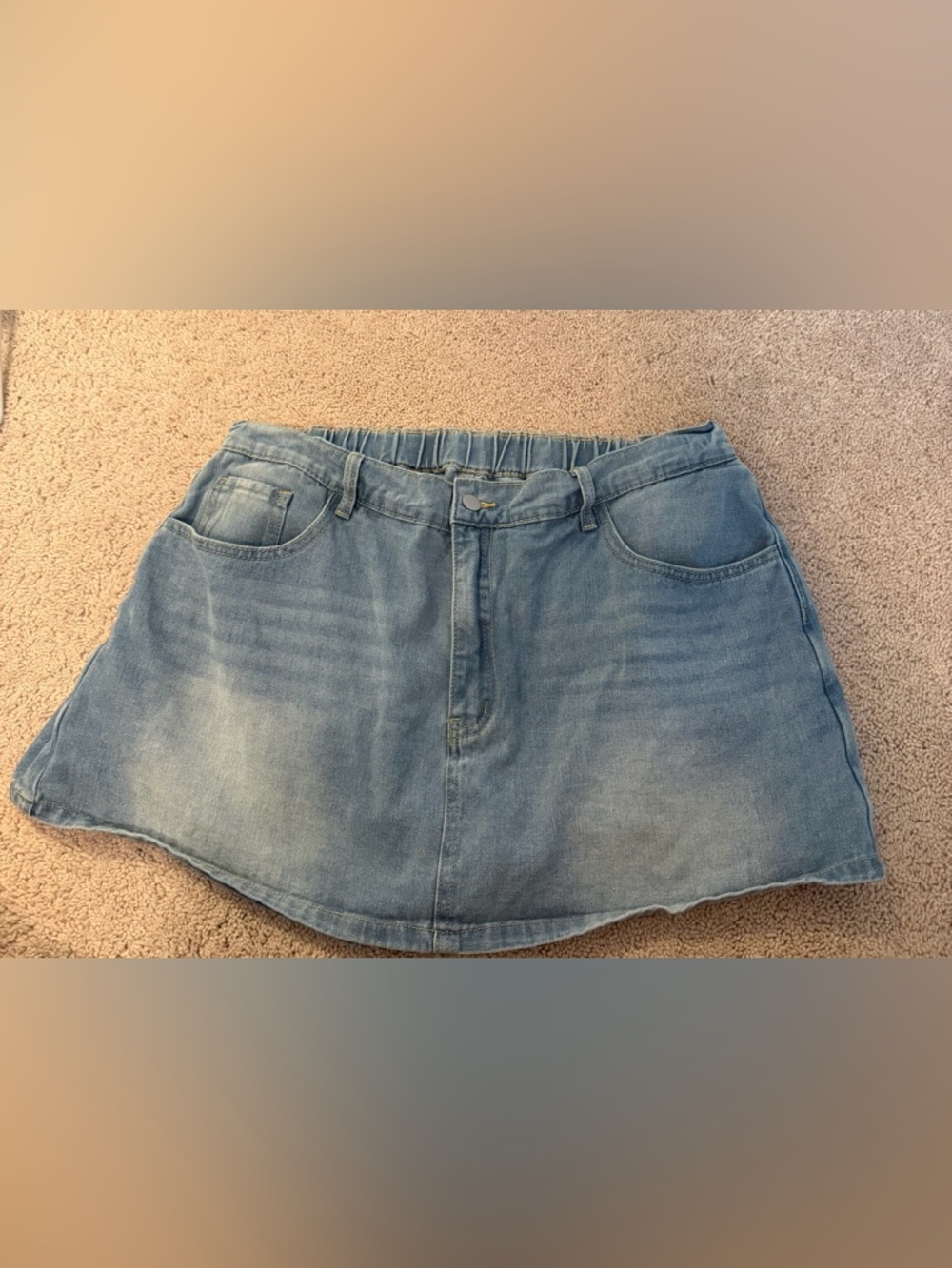 Women’s Light Blue Denim Jeans Skort
